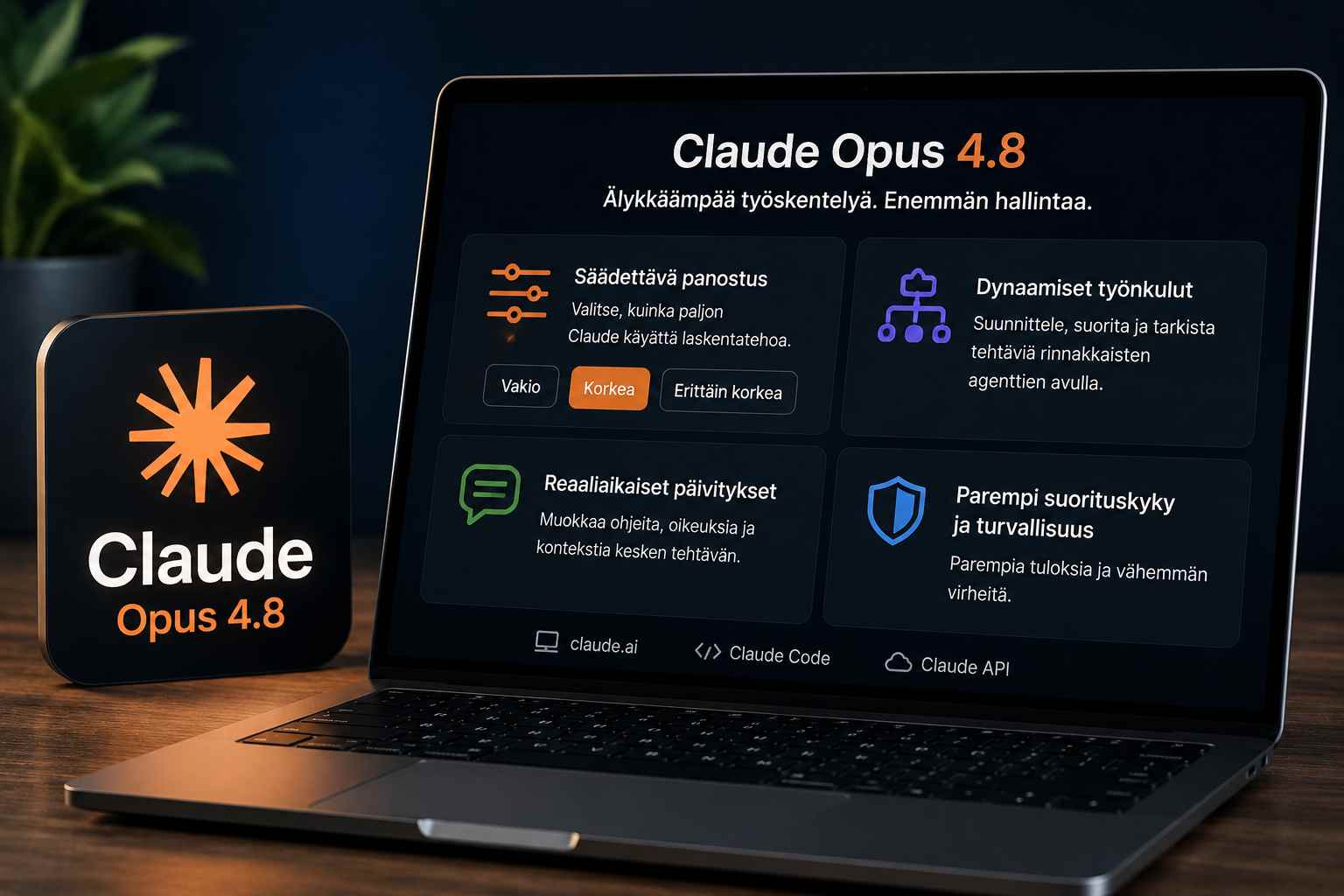 Claude Opus 4.8 julkaistu
