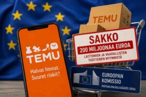 Euroopan komissio määräsi Temulle 200 miljoonan euron sakot vaarallisten ja laittomien tuotteiden myynnistä