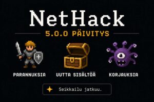 Lähes 40 vuotta vanha NetHack sai valtavan päivityksen – mukana yli 3100 muutosta