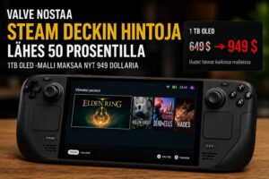 Valve nostaa Steam Deckin hintoja lähes 50 prosentilla, 1TB OLED -malli nyt 949 dollaria