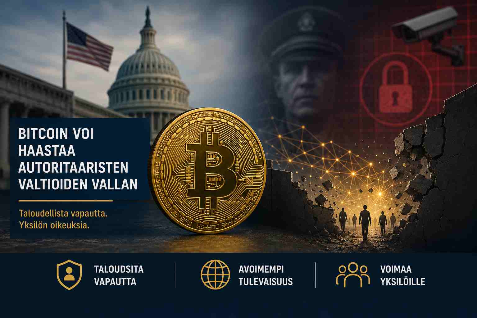 Bitcoin haastaa autoritaarisen vallan