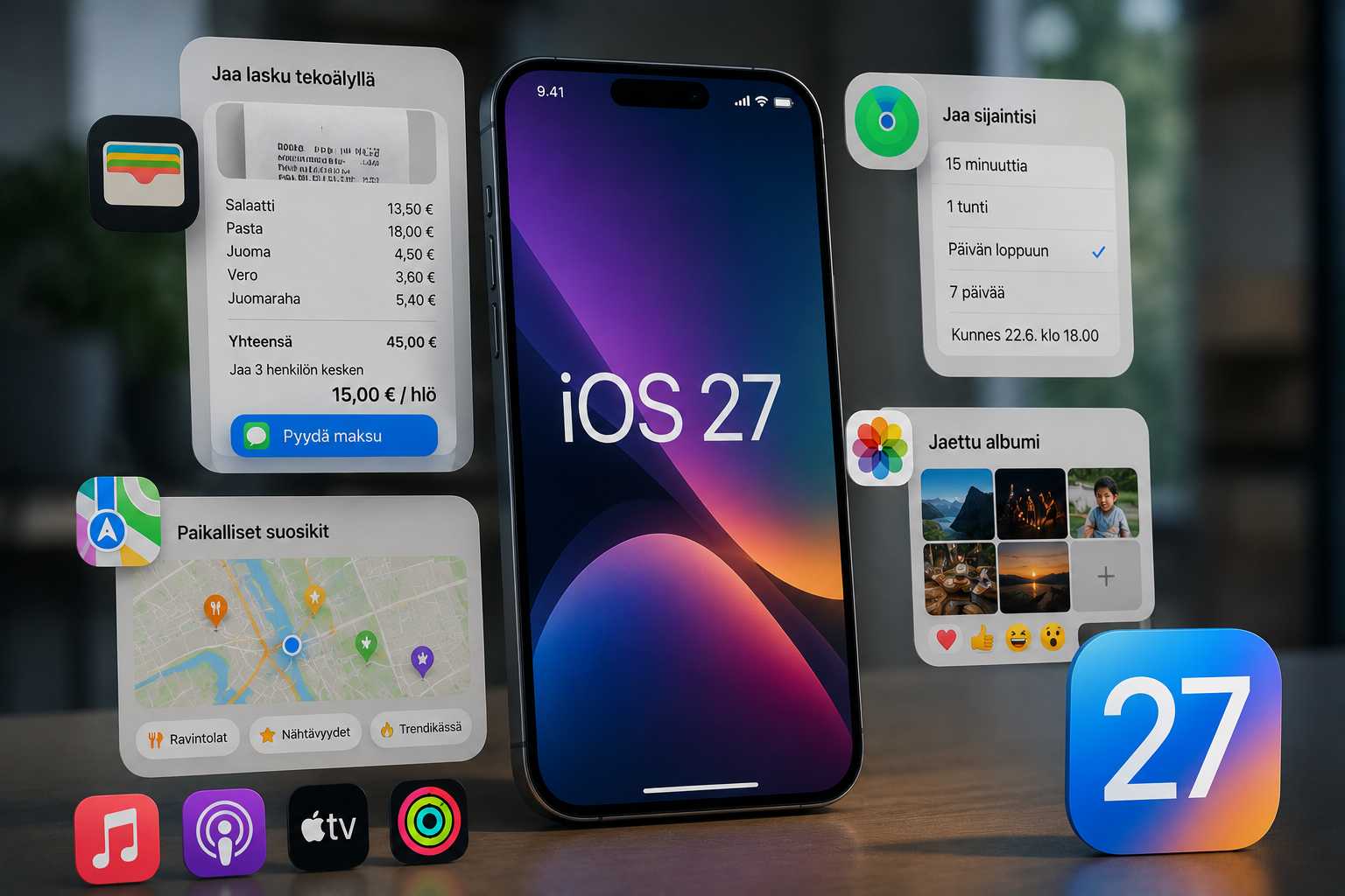 iOS uudistuksia