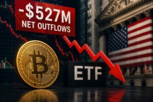Yhdysvaltain Bitcoin-ETF:t menettivät yli 500 miljoonaa dollaria – BlackRockin IBIT jatkaa ulosvirtausten kierrettä