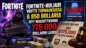 Fortnite-huijari voitti turnauksissa lähes 7 000 dollaria – nyt maksettavana on 175 000 dollarin lasku