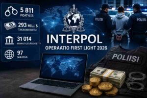 Interpol pidätti lähes 6 000 huijaria – maailmanlaajuinen operaatio paljasti myös valepoliisiasemia