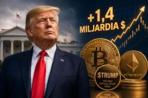Donald Trumpin kryptohankkeet toivat yli 1,4 miljardin dollarin tulot vuonna 2025