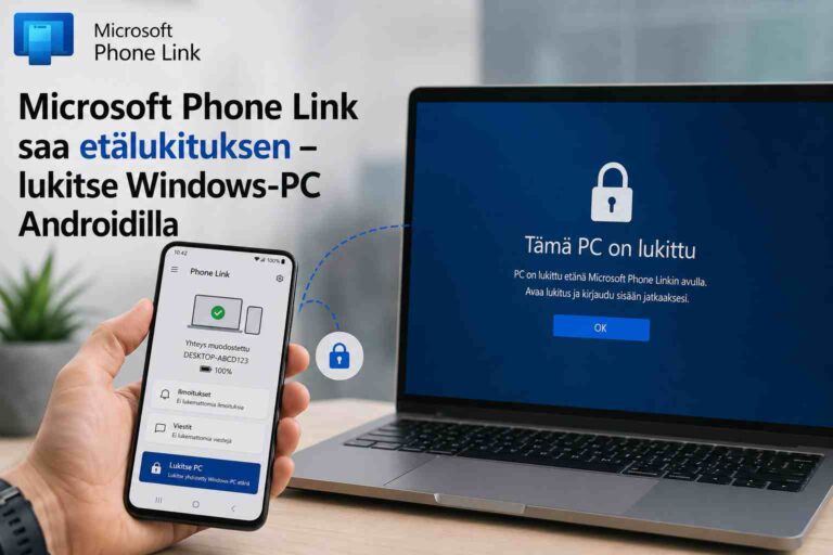 Microsoft tuo Phone Linkiin uuden ominaisuuden – Windows-tietokoneen voi lukita Android-puhelimella